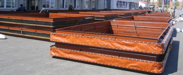 山東省濰坊市臨朐縣非金屬補(bǔ)償器備貨現(xiàn)場(chǎng)